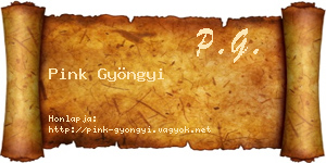 Pink Gyöngyi névjegykártya